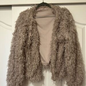 Shaggy Women’s Jacket - Light Brown - Women’s Med